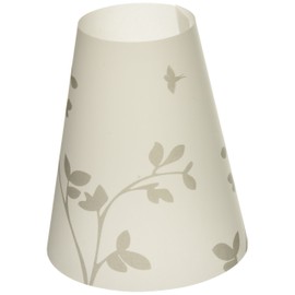 Royal Designs Vellum Tea Light Paper Wine Glass Lampshade, Flower Sprout Silhouette, Set of 20, Gray Sprout (TLS-1015-20)
