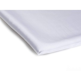 Satin Fabric, Thin Stretchy Decorative Fabric, Available in Various Colours, 50 x 150 cm (White No. 1)