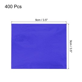 QUARKZMAN 400 Sheets Gold Leaf for Crafts, 9 x 9 cm Imitation Gold Foil Gold Flakes Gold Paper for Acrylic Painting Art Project Craft Furniture Decoration Nails Manicure, Blue