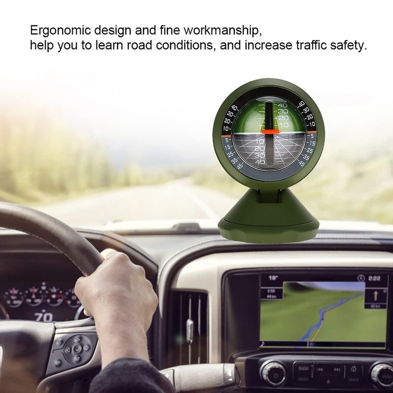 BOROCO Inclinometer Car, Car Protractor Compass, Outdoor Multifunctional Protractor, Balancer