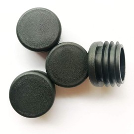 CaSuTong 4 Pack 1 Inch Round Plastic Plug, Pipe Tubing End Cap, Glide Insert Furniture Finishing Plug for Round Metal Tube