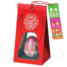Easter Egg Red: 3D Maze Puzzle, Surprise Toy for Egg Hunt and Easter Decoration, All in One, A Smart Gift for Easter