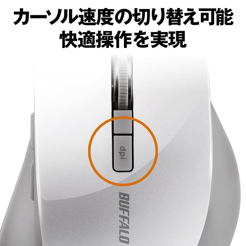 Buffalo BSMBW325WH Wireless Mouse Wireless Quiet 5 Buttons [Back/Forward Button]