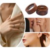 Wooden Wedding Ring Box | Round Ring Bearer Case,Elegant Ring