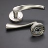 Infinity Decor Twisted Lever Door Handles on Rose - Latch