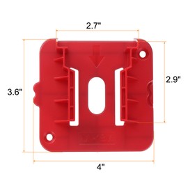 HARFINGTON 20pcs Battery Holder Wall Mount Tool Holder Dock Battery Storage Rack for M18 18V Battery, Red