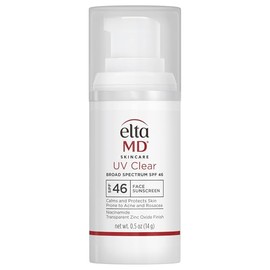EltaMD EltaMD UV Clear Face Sunscreen SPF 46, Oil Free Sunscreen with Zinc Oxide, Dermatologist Recommended, 0.5 oz