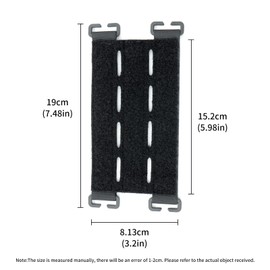 WEEVDRIE Large Molle Patch Panel, Molle Velcro Panel for 6 Inch Patches, Tactical Patches, Molle Mounting Scoreboard, Molle Patches, Adapter Panel for DIY Patch Badges, black