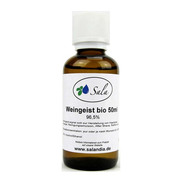 Sala Weingeist Ethanol Alcohol 96.5% Undenatured Organic 50 ml