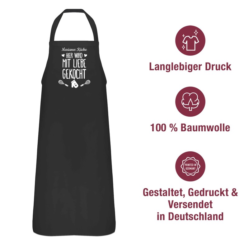 Geschenk mit Namen personalisiert by Shirtracer - Apron - Cooking