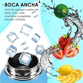 1100ML Botella TérmicaHisemy Termo de Acero Inoxidable sin BPA100 a prueba de fugas, aislamiento de doble paredpara Agua Fría (24 horas) o Caliente...