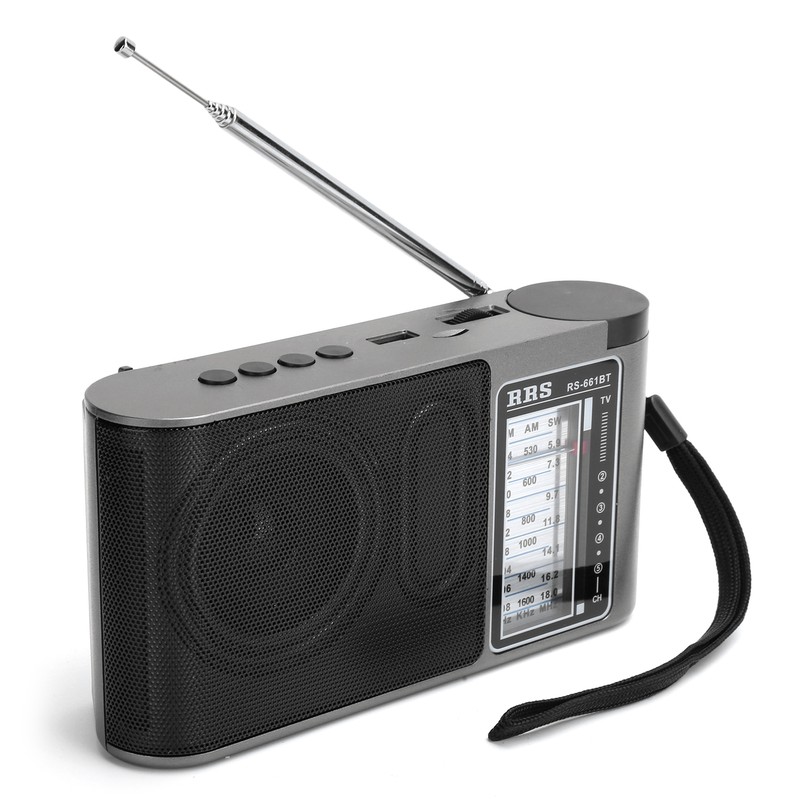 Bluetooth 4.0 Radio Receiver Portable MultiBand Manual Setting with Telescopic