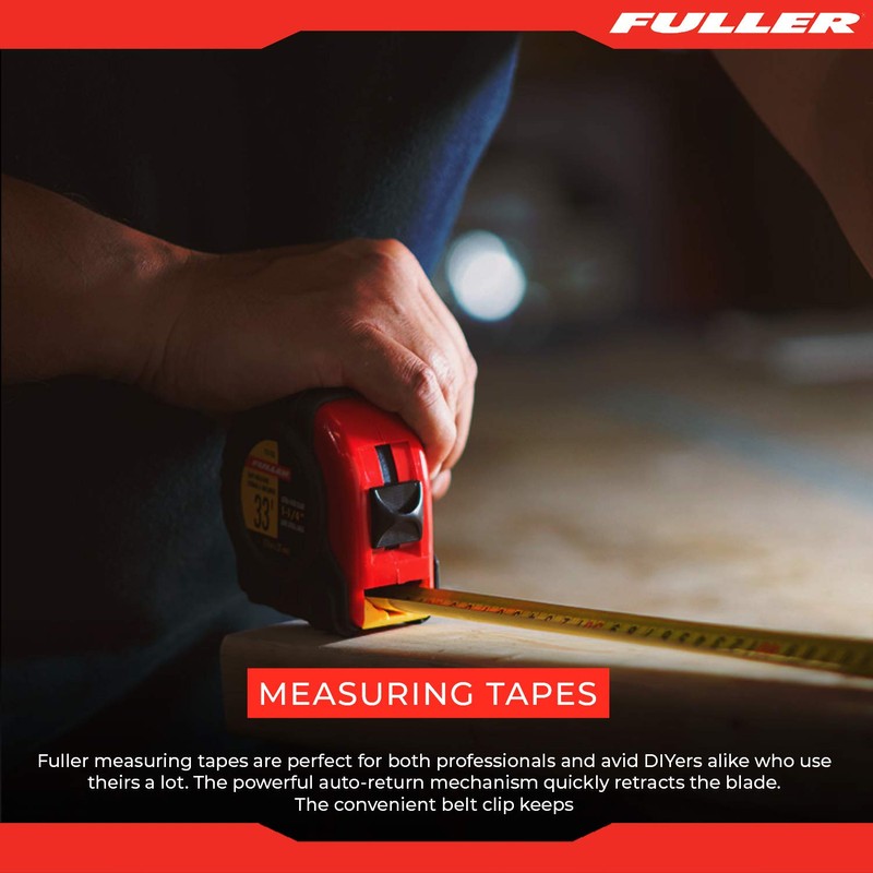 Fuller Tool 750-5025 25 Feet Heavy Duty XL Tape Measure,
