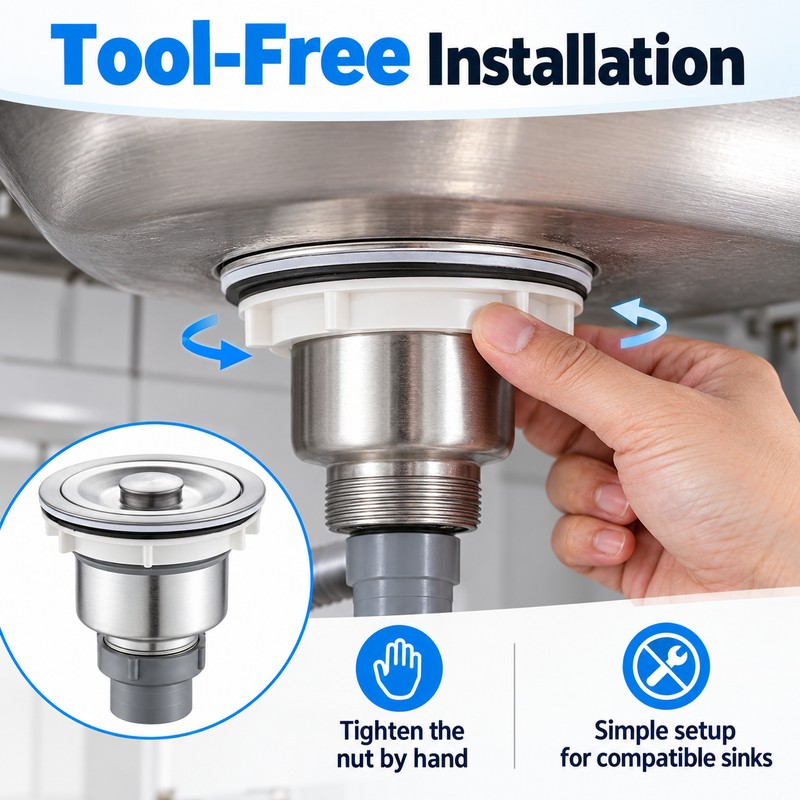 Stainless Steel Kitchen Sink Drain Strainer for Food Waste –