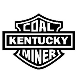 Kentucky Coal Miner Decal 6" White Sticker