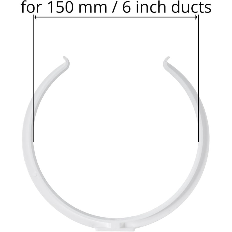 Repa Market 6" Inch Plastic Pipe Support Clamps for Round