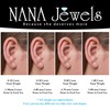 NANA Jewels Round CZ Stud Earrings SS316 Surgical Steel &