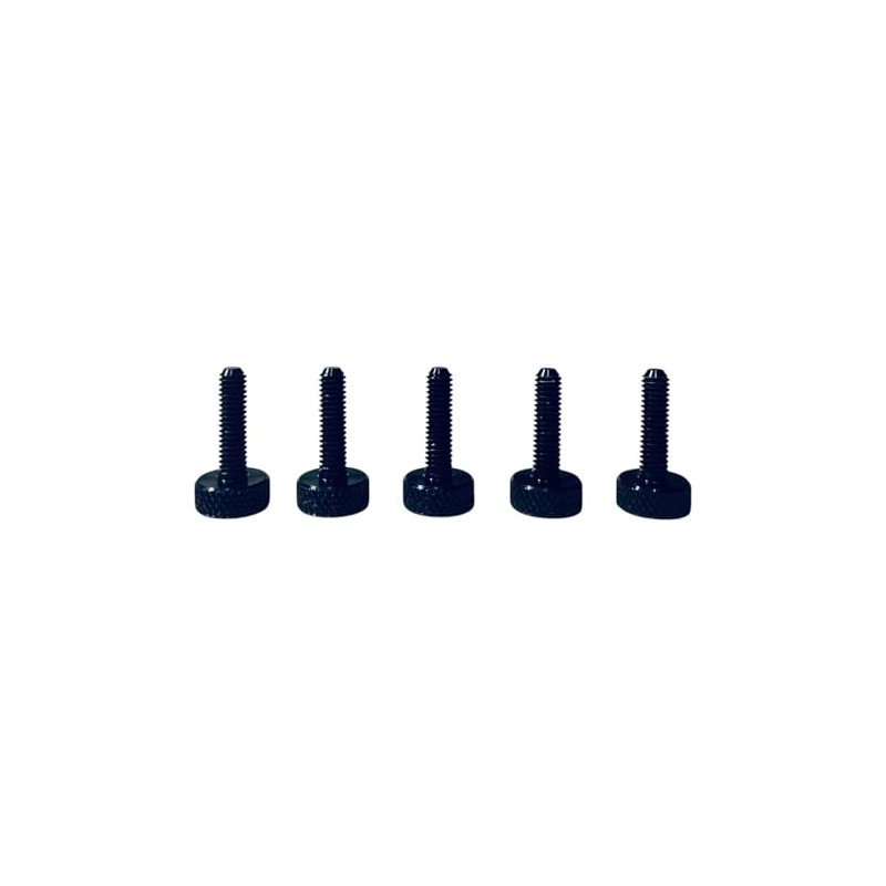 PrecisionGeek M5 x 15mm Flat Knurled Thumb Screws (Set of
