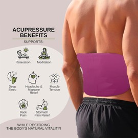 Acupressure Belt, Acupressure Massage Mat, Acupressure Wrap, Acupuncture Mat, Massage Mat, Acupuncture Massage Belt Headband, Yoga Massage, Purple