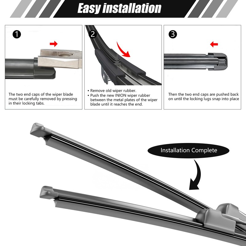 RiuCrepian Pack of 6 Windscreen Wiper Rubber, Sold by the