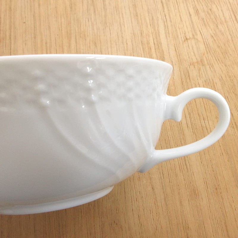 スープカップ 両手付ブイヨン リヴァージュ ピュアホワイト 業務用 洋食器 美濃焼