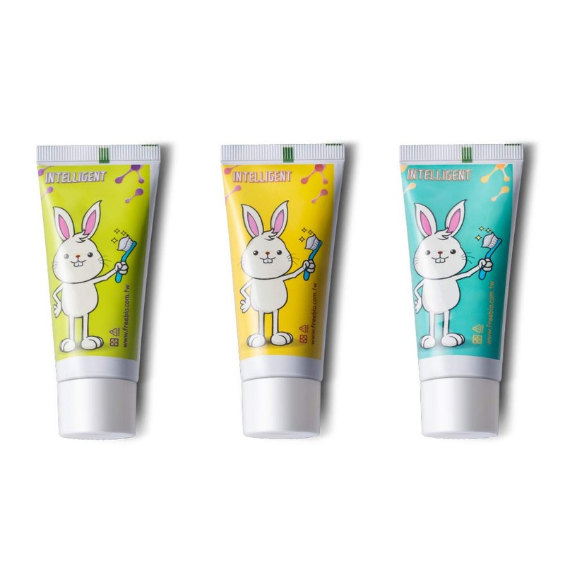 【台湾製】インテリジェント歯磨き粉 子供用 4つの天然由来の酵素配合 フッ素なし 無発泡 ストロベリーの香味 40g×1個セット