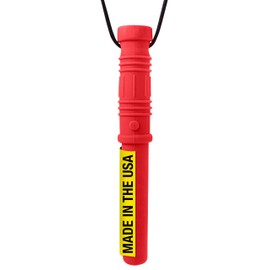 ARK Bite Saber, Chew Necklaces for Sensory Kids and Adults, Oral Fidget for Autism, ADHD, SPD, Anxiety, Medical-Grade Sensory Chew Necklace, Standard, Softest, Red