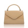 Fontanella Fashion Womens Elegant Patent Leather Lightweight Trapezium Chain Strap
