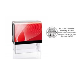 Hubco Printer 50 Notary Stamp for Ohio Attorney's (Red Case)