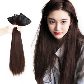 Hair part red wig piece 3 pieces snap type brown (WFHBQ5O) / 헤어 부분 빨간색 가발 피스 3개 똑딱이형 브라운 (WFHBQ5O)