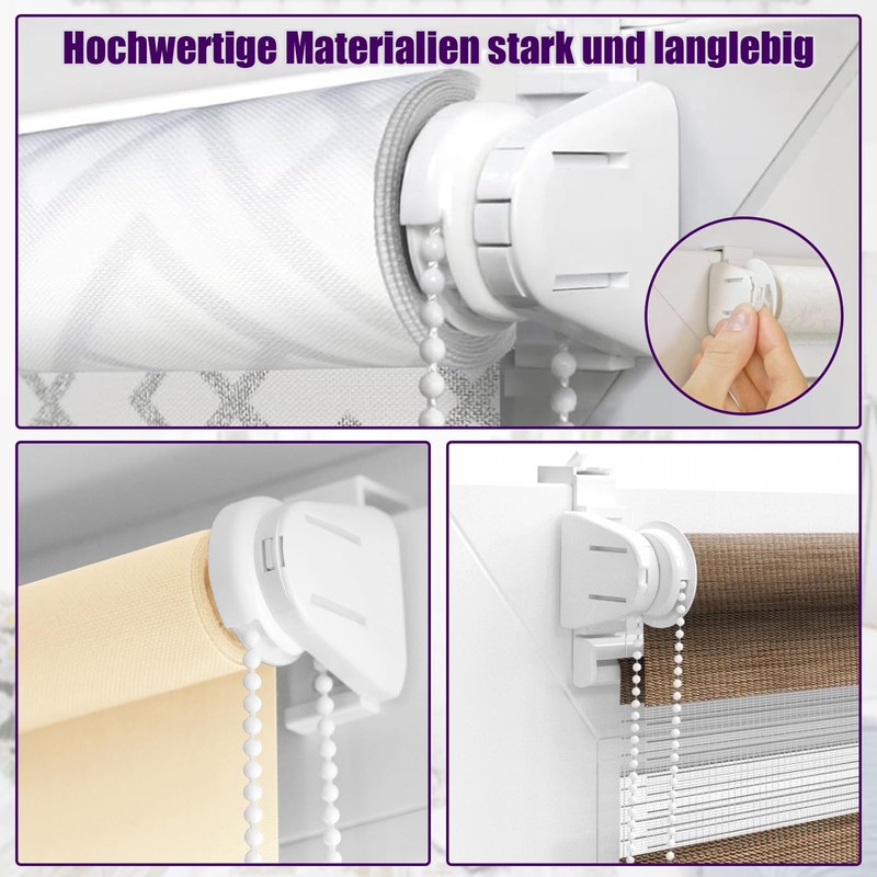 Lunriwis Roller Blind Holder Window, 17 mm Double Roller Blind