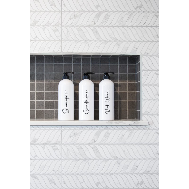 Alora 16oz Refillable Shampoo and Conditioner Dispenser Bottles - Set