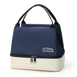 XINGNIAO Dopamine Large Capacity Dual-Layer Lunch Bag, Thickened Aluminum Foil Insulated Tote for Office Workers and Picnics