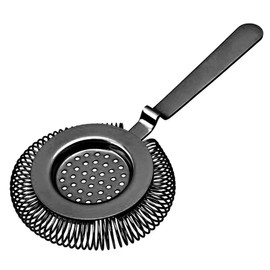 Cocktail Stainless Steel Colander for Mixing Glass and Shaker Gun Black Metal (4 Colours Available)