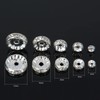 Weebee 100Pcs Rondelle Spacer Beads Crystal Charms Silver Plated Czech