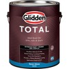 Glidden Total Exterior Paint & Primer All-in-One, Black Magic/Black, Semi-Gloss,