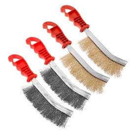 Operitacx 1 Satz Multifunktionale Drahtbürste Grillschrubber Grillreinigungspinsel Wiederverwendbare Grillbürste Reinigungsbürste Grillbürste Für Außengrill Camping-grillbürste Gummi 4 Stück