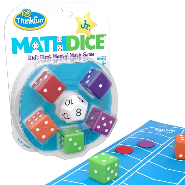 ThinkFun Math Dice Junior Game for Boys and Girls Age 6 and Up - Teachers Favorite and Toy of the Year Nominee