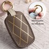 8-Button Leather Key Fob Cover, Compatible with Genesis GV80 GV60