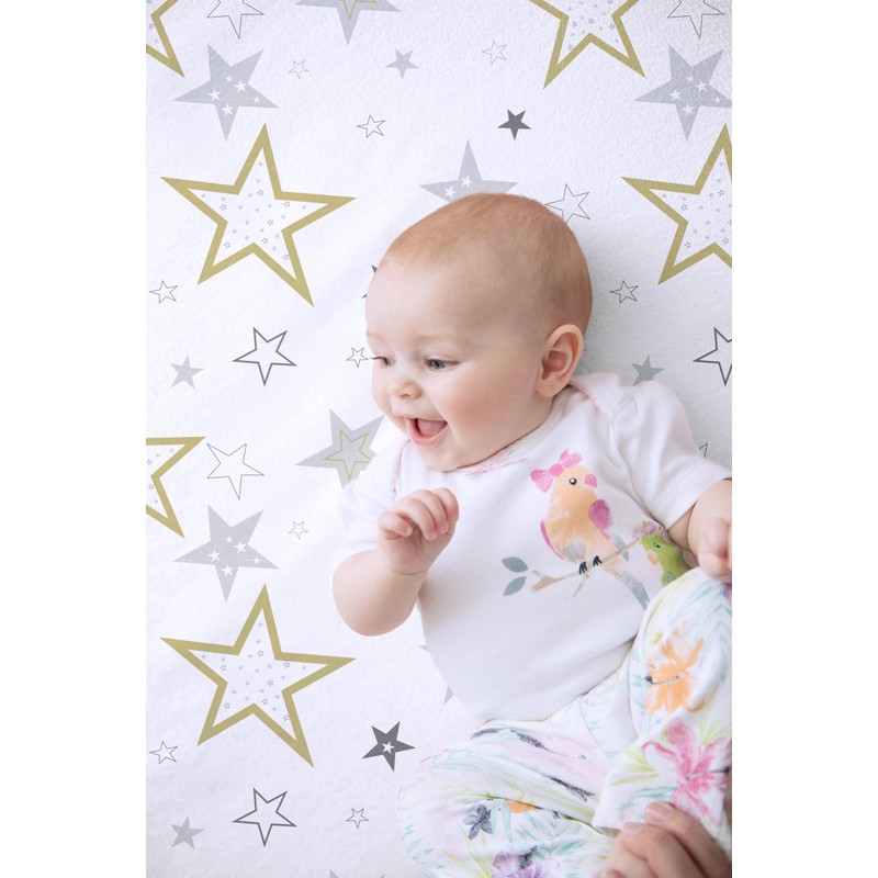 Kushies Baby 100% Breathable Cotton Percale Baby Crib Sheet, Fully