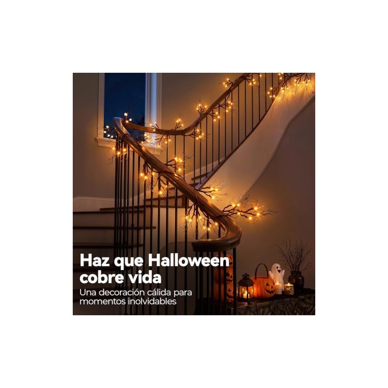 Guirnalda de Luces de Halloween, 6 pies 1.8M 45 LED
