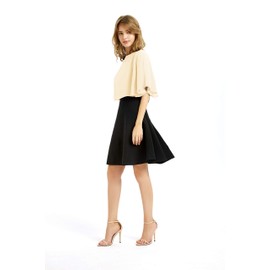 XinQi Women's Soft Chiffon Scarf Wraps Shrug for Evening Dress Wedding Cape Bolero Flaper Cover Up - champagne-coloured