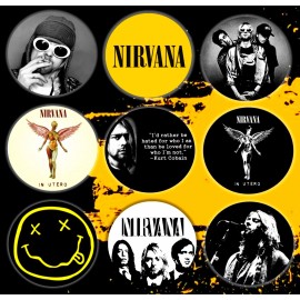 Nirvana Button Pins Cobain Pins Rock Music