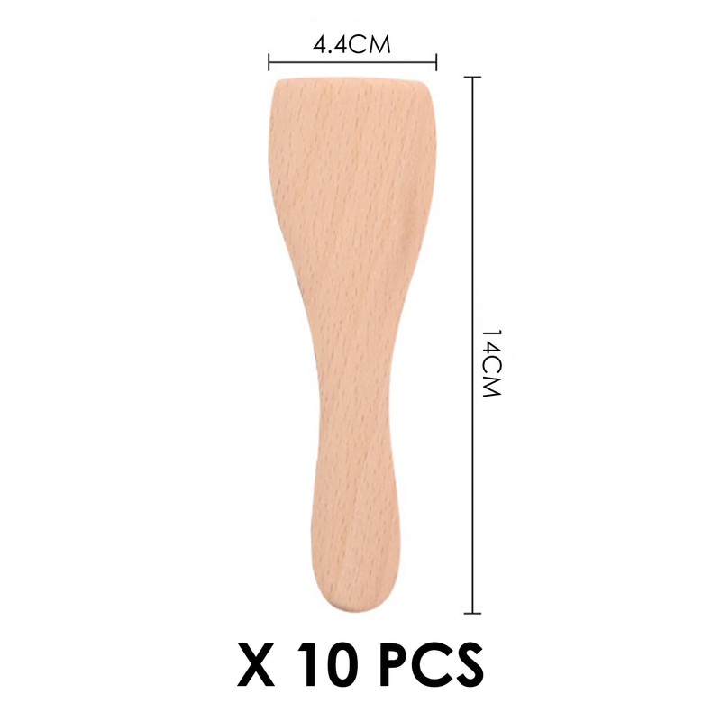 10 Pieces Wooden Spatulas Kitchen Utensils Wooden Spatula Set Cooking
