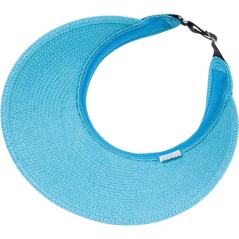 styleBREAKER 04023097 Women's Paper Straw Visor Cap Plain Adjustable Sun