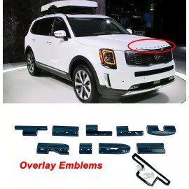 SPEED ZONE Overlay EMBLEM / NAMEPLATE Fit 2020-2022 Hood KIA TELLURIDE "NIGHTFALL" EDITION