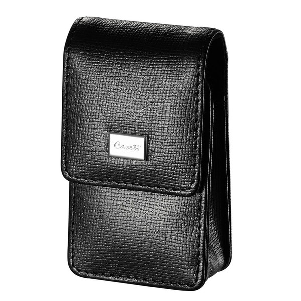 Visol Caseti Etch Black Leather Weave Pattern Lighter Case