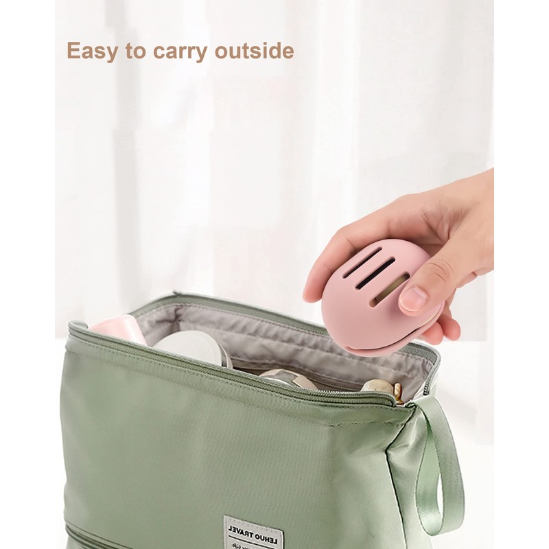 CORNERIA Integrated Makeup Sponge Travel Case, pink