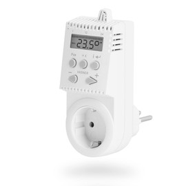 VASNER Universal Thermostat VUTS1 - Individually Programmable Socket Thermostat, 3-40°C, Max. 3,600W, 230V/16A, Easy & Flexible Control of Electric Heaters Infrared Heaters