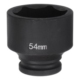 HARFINGTON 6-Point Impact Socket 3/4" Drive 54mm Metric 40Cr Alloy Steel Spindle Axle Nut Impact Socket